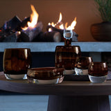 LSA Whisky Club Glass Ice Bucket 15cm Peat Brown