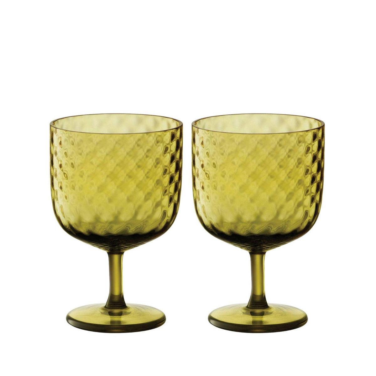LSA Dapple Wine Glass 325ml Set of 2 woodland Green