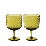LSA Dapple Wine Glass 325ml Set of 2 woodland Green