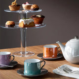 LSA Palazzo Porcelain Teacup and Saucer 250ml Sea Green