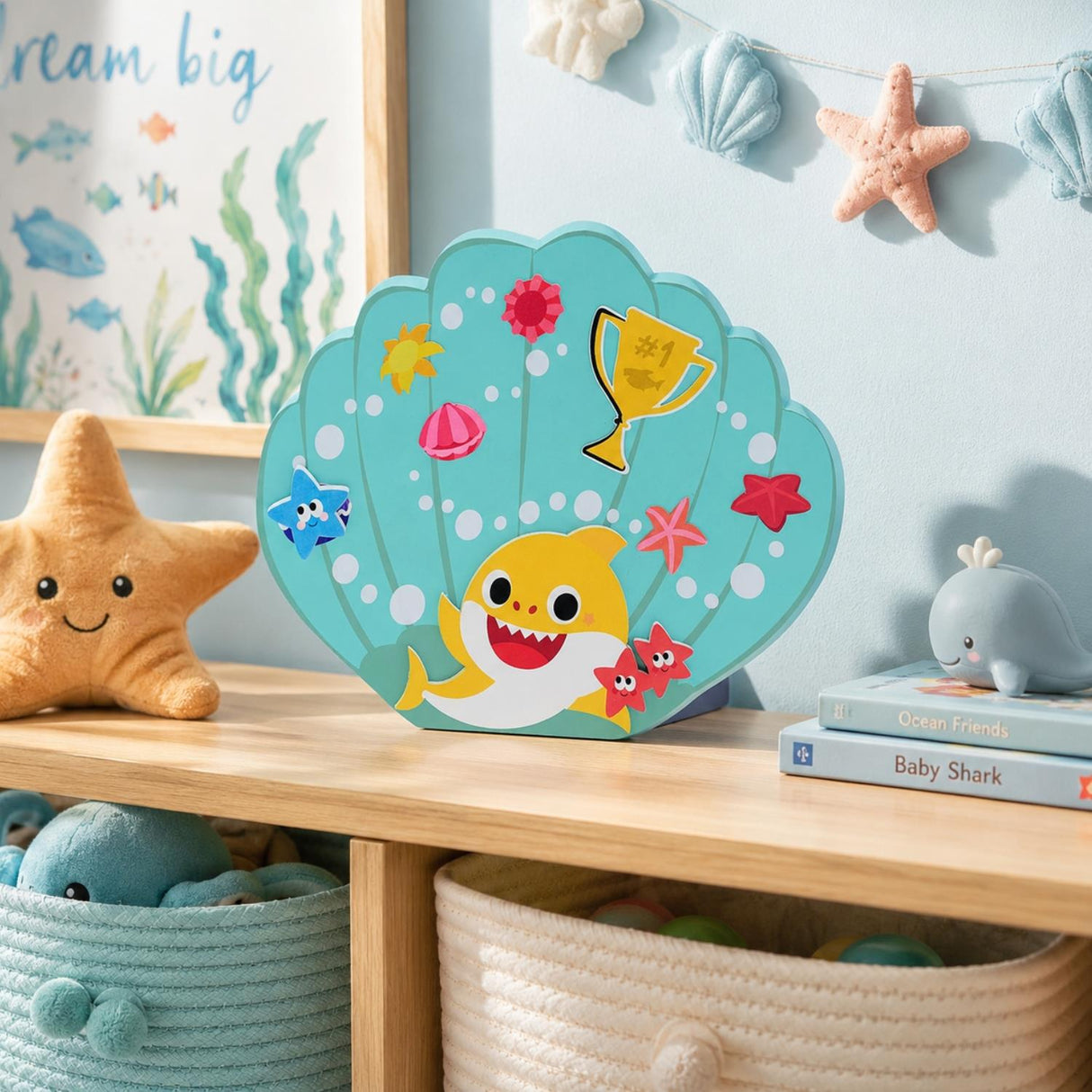 Baby Shark Wooden Reward Chart Multi