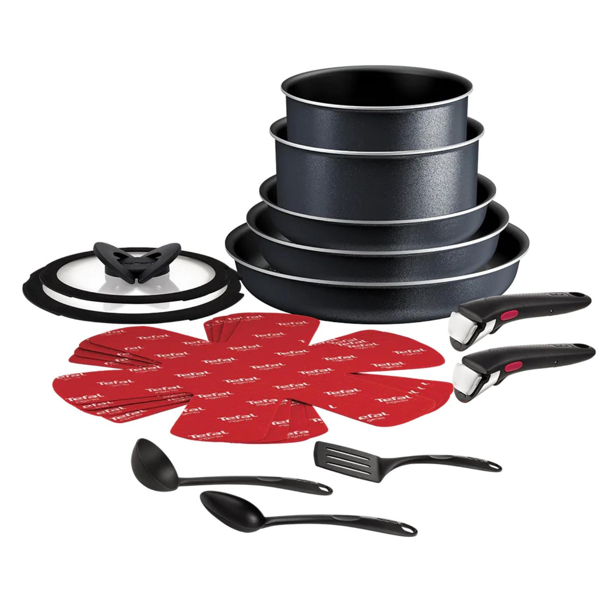 Tefal Ingenio So Light L7239642 16-Piece Pot and Pan Set Black