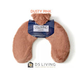 Luxury Hot Water Bottle with Faux Fur Cover Medium 1.8L Dusty Pink