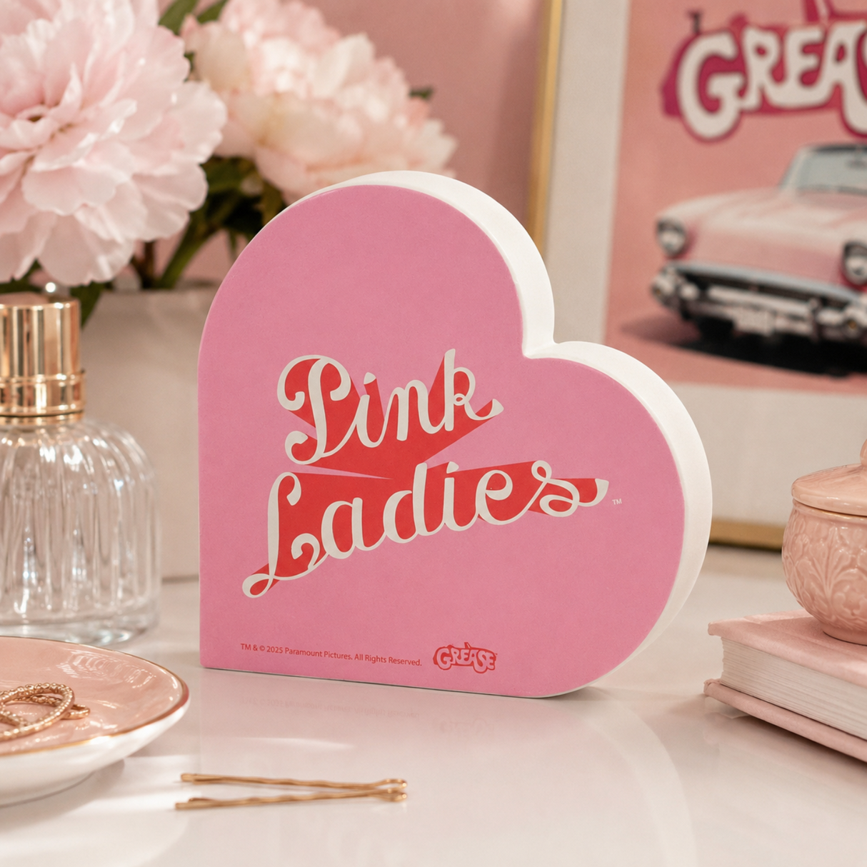 Fandomania Grease 'Pink Ladies'  Standing Heart Plaque