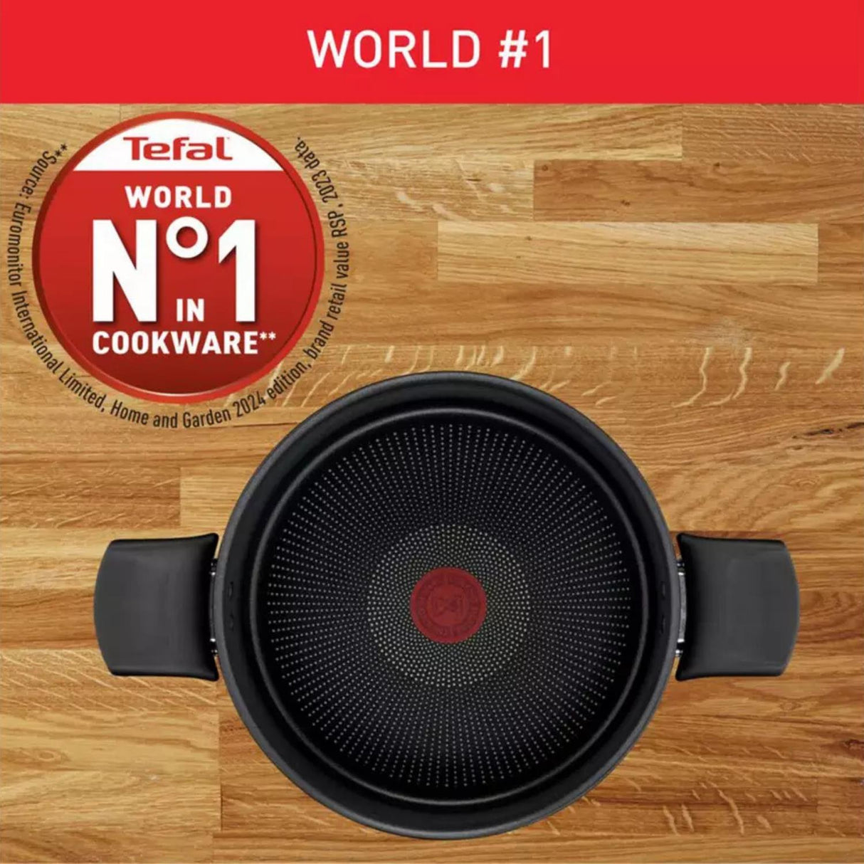 Tefal Titanium Excellence 24cm Non stick Stewpot Black