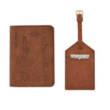 Top Gun Passport Holder and Luggage Tag tan