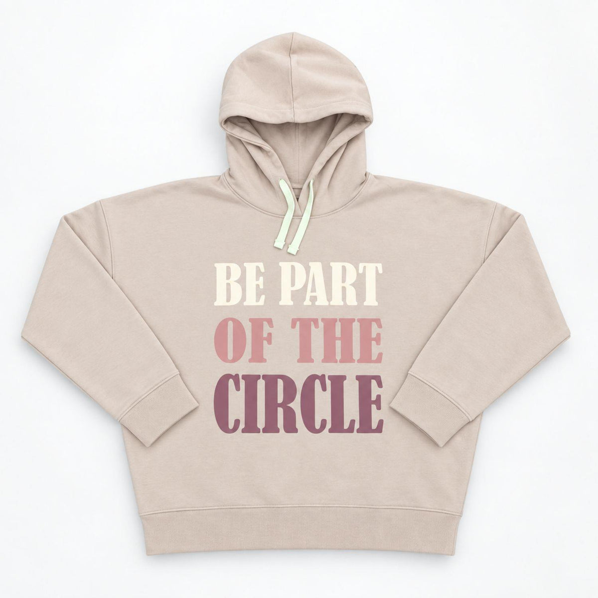 Women's 100% Cotton Hoodie Be Part of the Circle Size XL Lilac