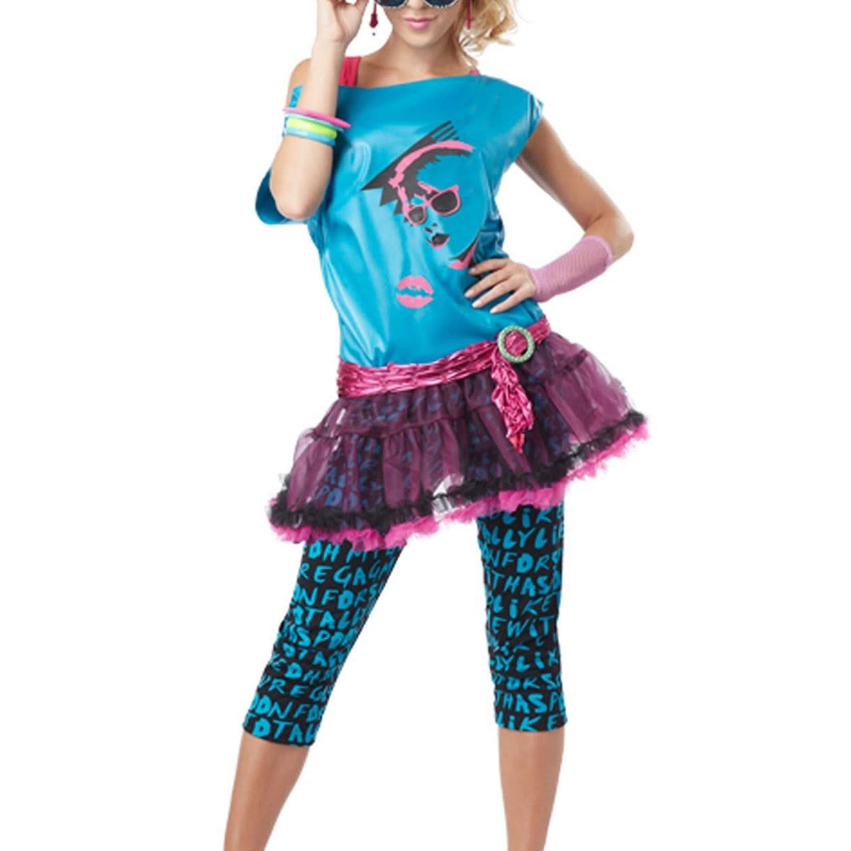 80s Valley Girl Costume for Adults Small Retro 1980's Disco Outfit ...