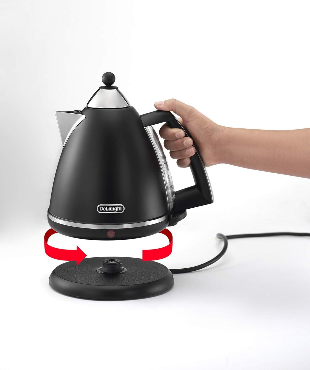 De'Longhi Argento 1.7L 2000W Kettle Black EU Plug