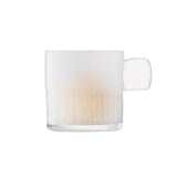 LSA Glass Tealight Holder with Handle 9cm Milk White