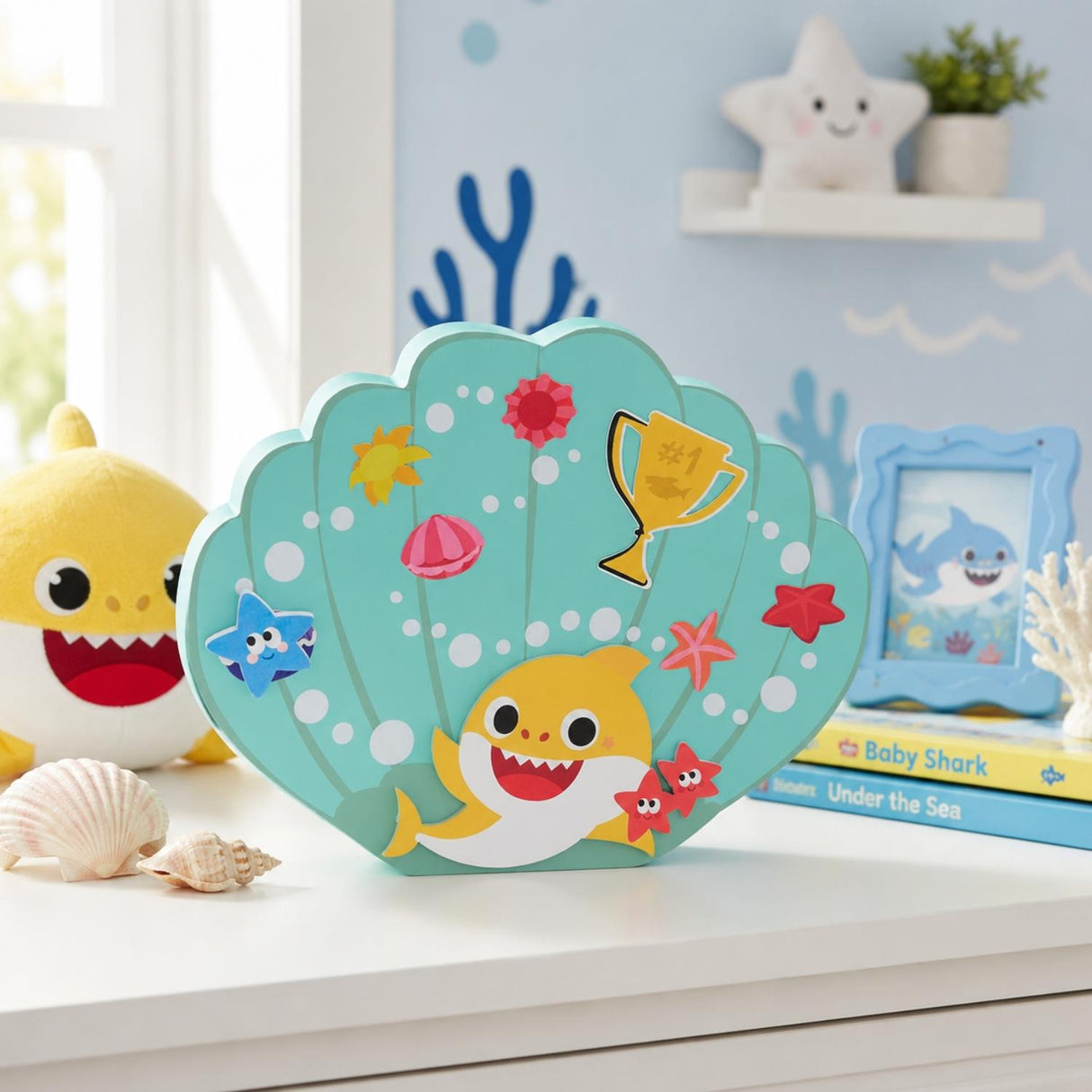Baby Shark Wooden Reward Chart Multi