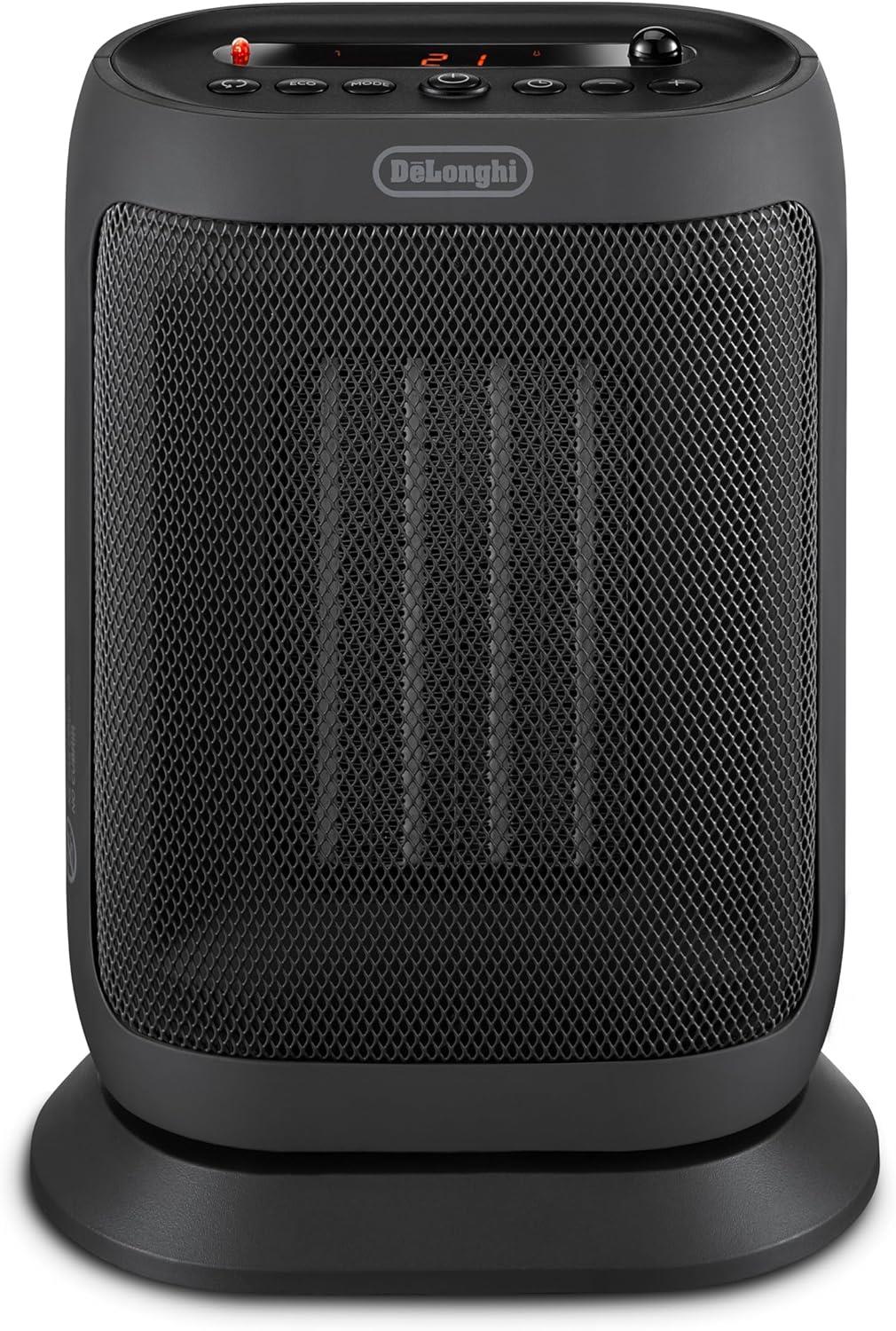 De'Longhi Capsule You & Me Portable Ceramic Fan Heater 2000W Black