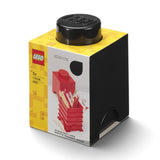 LEGO Round 1-Stud 1.2L Stackable Storage Brick Black