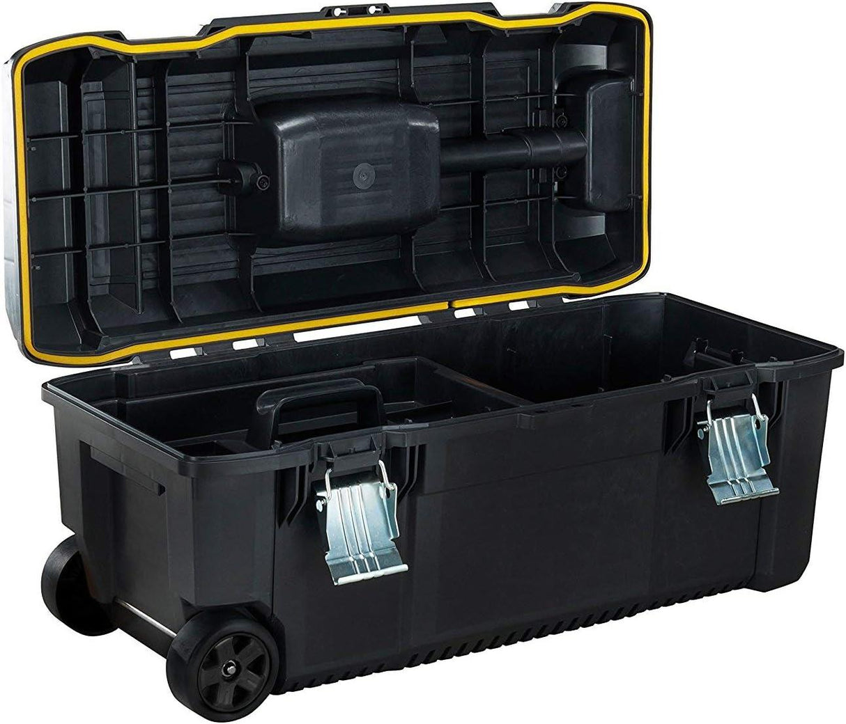 STANLEY FMST1-75761 Tool Box on Wheels with Pull Handle 28 Inch Black
