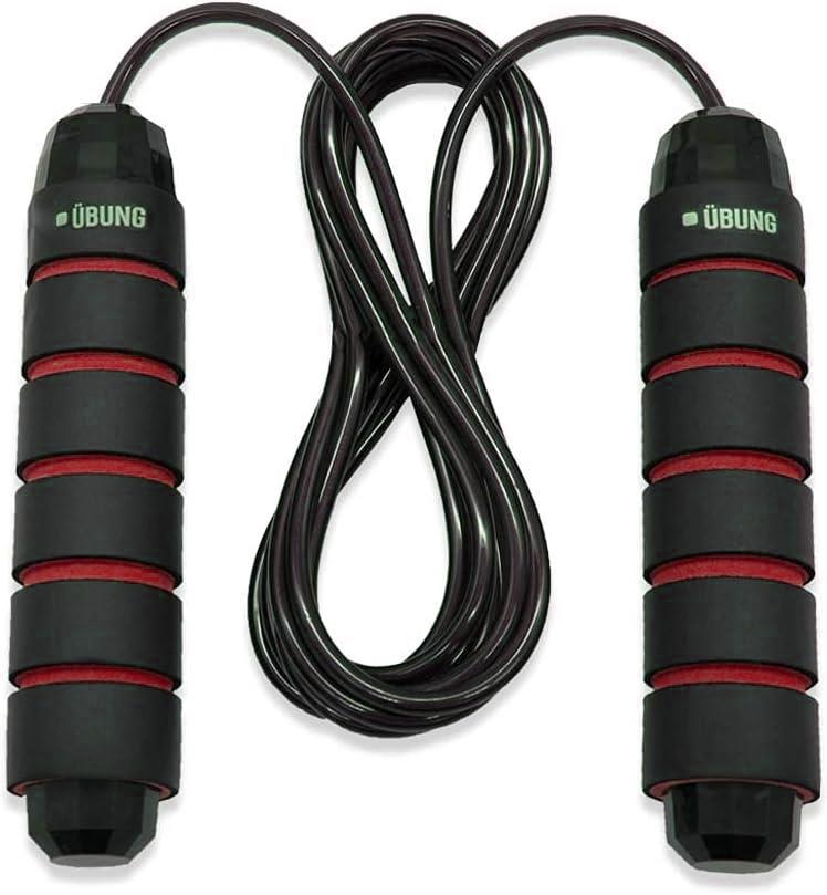 UBUNG Adjustable Skipping Rope with Foam Handle - Red
