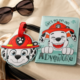 Paw Patrol Marshall PU Leather Passport and Luggage Tag Multi