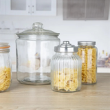 Premium 3.8L Thick Glass Storage Kitchen Jar with Airtight Lid