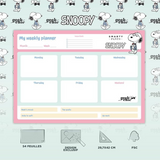 Snoopy A3 Weekly Planner Notepad Pink