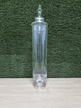 Clear Glass Apothecary Pedestal Jar with Lid Approx 57cm