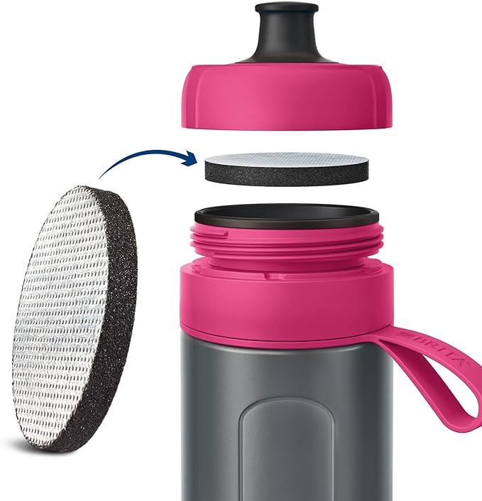 Brita 600ml Fill & Go Filter Water Bottle - Pink