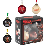 Stranger Things Set of 4 Christmas Baubles Multi