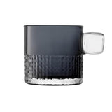 LSA Glass Tealight Holder with Handle 9cm Slate