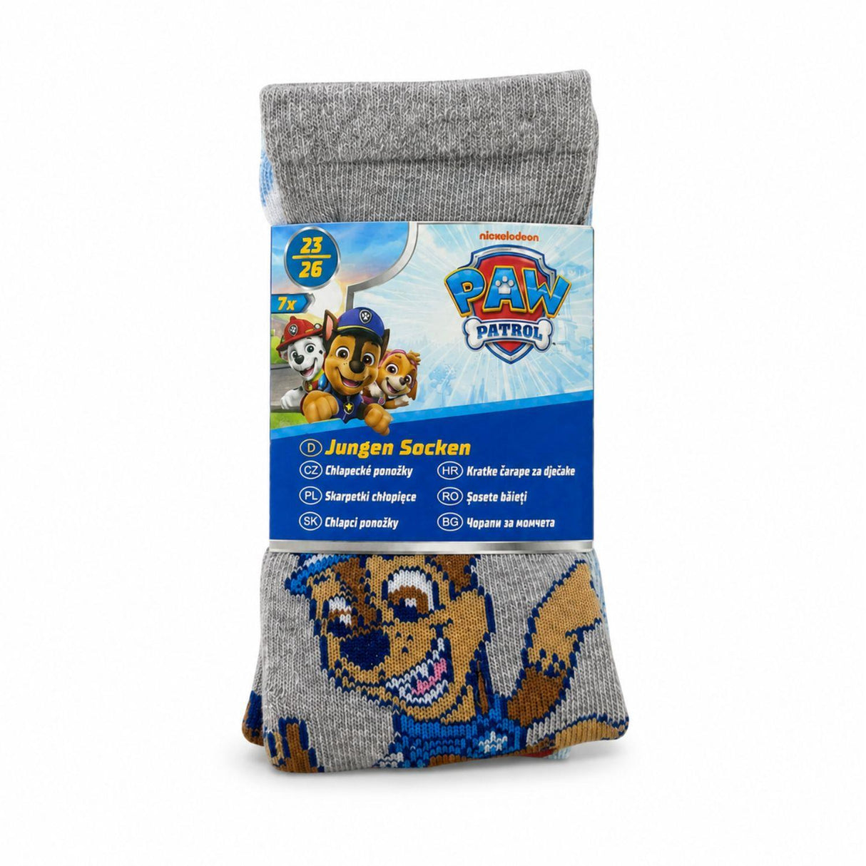 Boys PAW Patrol 7 Pack Multicoloured Socks EU 23-26 UK 6-8.5