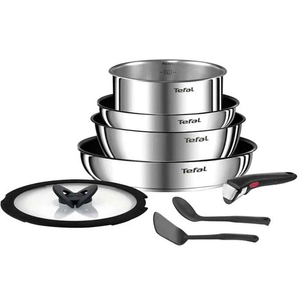 Tefal Ingenio Emotion L8979804 Stainless Steel 8 Piece Pan Set