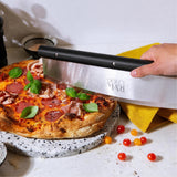 DOLCE MARE Stainless Steel Pizza Cutter Rocker Blade with Black Handle