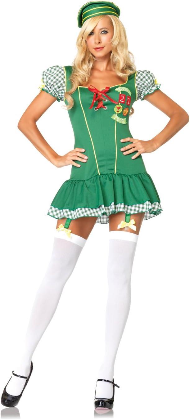 Leg Avenue Scout Dress Green X-Small with Matching Beret