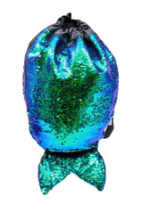 Girls Reversible Sequin Fishtail Drawstring Bag Trainer Bag PE Bag