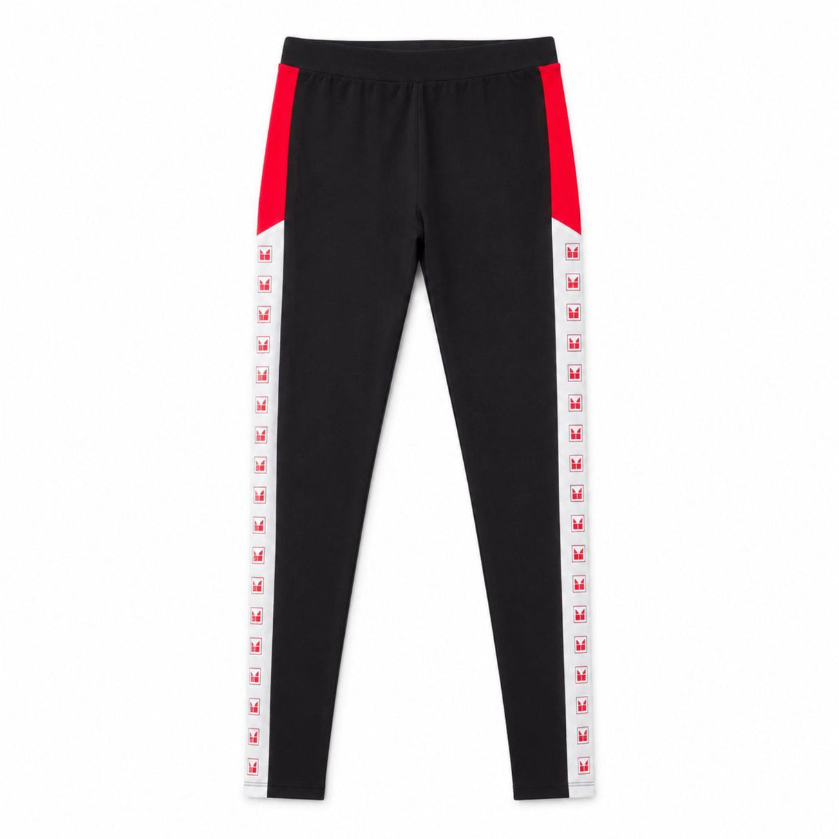Kaufland Women's Logo Cotton Stretch Leggings Black Red Size L