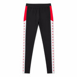 Kaufland Women's Logo Cotton Stretch Leggings Black Red Size L