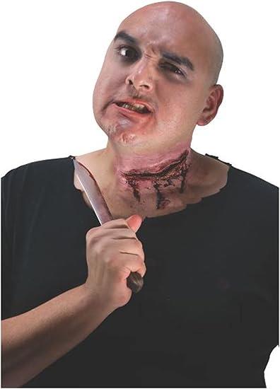 Theatrical Effects Slit Throat Wound Latex Appliance Halloween