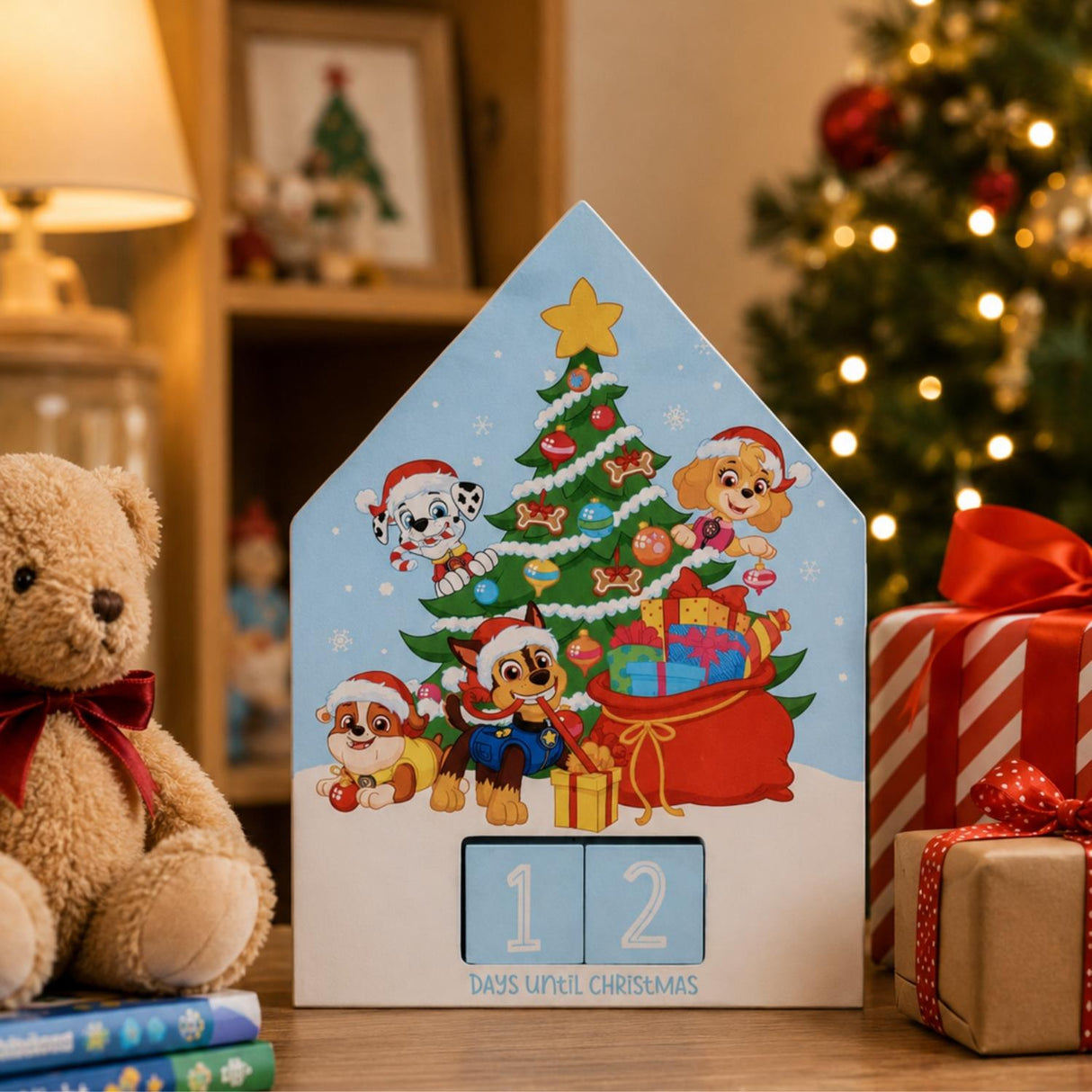 Paw Patrol Wooden Christmas Countdown Calendar