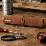 Top Gun PU Leather Tool Wrap Tan