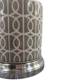 Grey Geometric Ceramic Table Lamp Home Lighting Decor