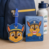 Paw Patrol Chase PU Leather Passport and Luggage Tag Blue