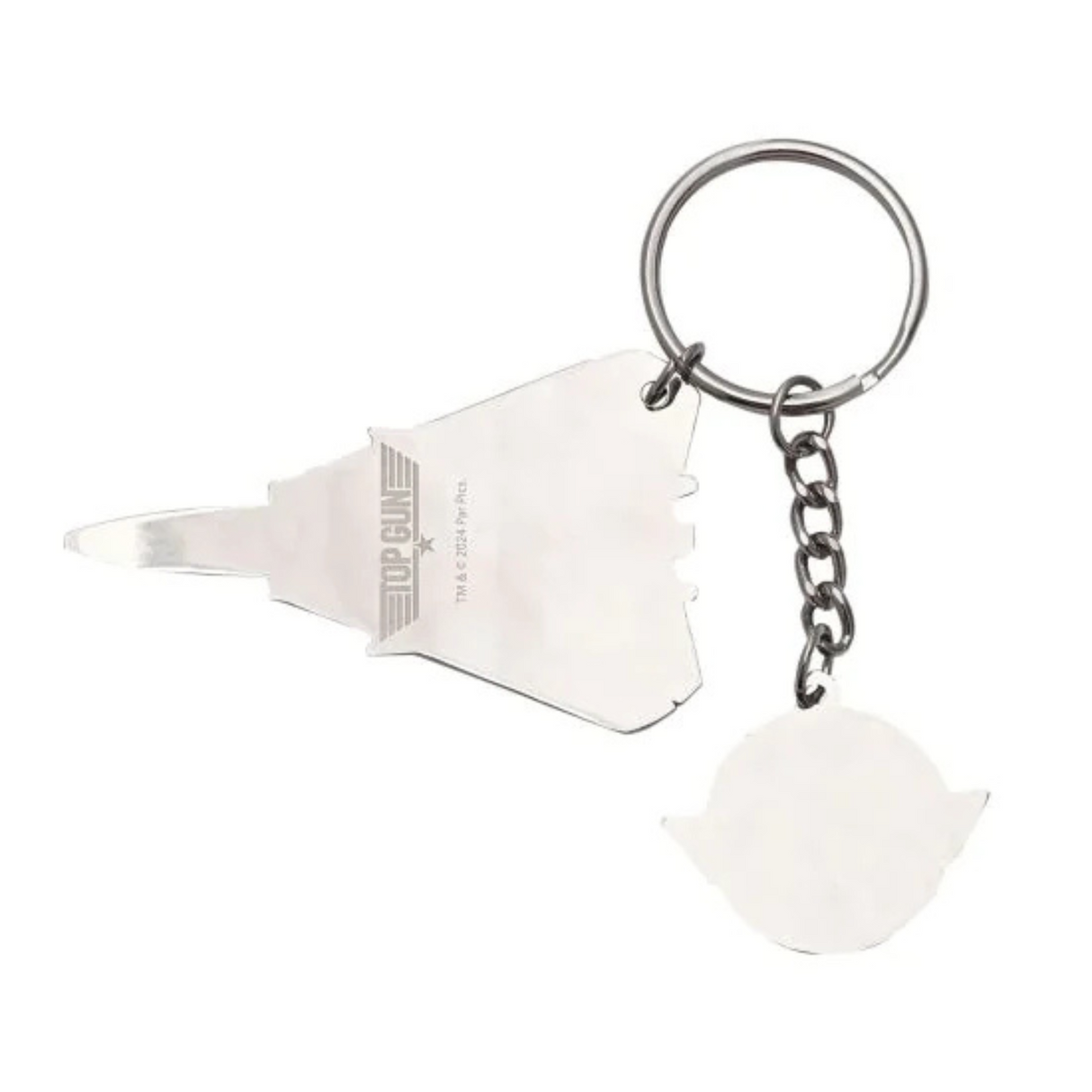 Top Gun Metal Fighter Jet Keyring Silver
