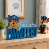 Paw Patrol Chase "You are Pawfect" Mantle Plaque Blue