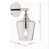 Laura Ashley Ockley Wall Light Polished Chrome & Glass