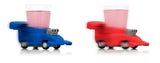 Racing Car Shot Glass Set of 2 - Red & Blue - Plastic