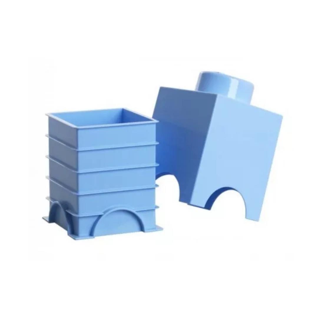 LEGO Round 1-Stud 1.2L Stackable Storage Brick Light Blue