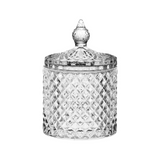 Elegant Crystal Storage Jar with Lid H14cm