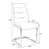 Cordoba Leather Effect Mustard Dining Chairs Set of 4