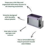 CALITEK Sink Caddy Organiser with Drip Tray – Purple