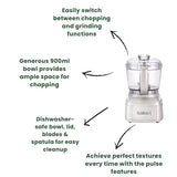 Cuisinart Mini Prep Pro Food Processor Frosted Pearl
