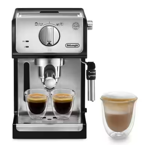 De'Longhi Manual Espresso Pump 1L Coffee Machine Silver EU Plug