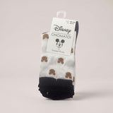 Women's Disney Mickey Mouse Glitter Socks 6 Pairs UK 3-5 Black and White