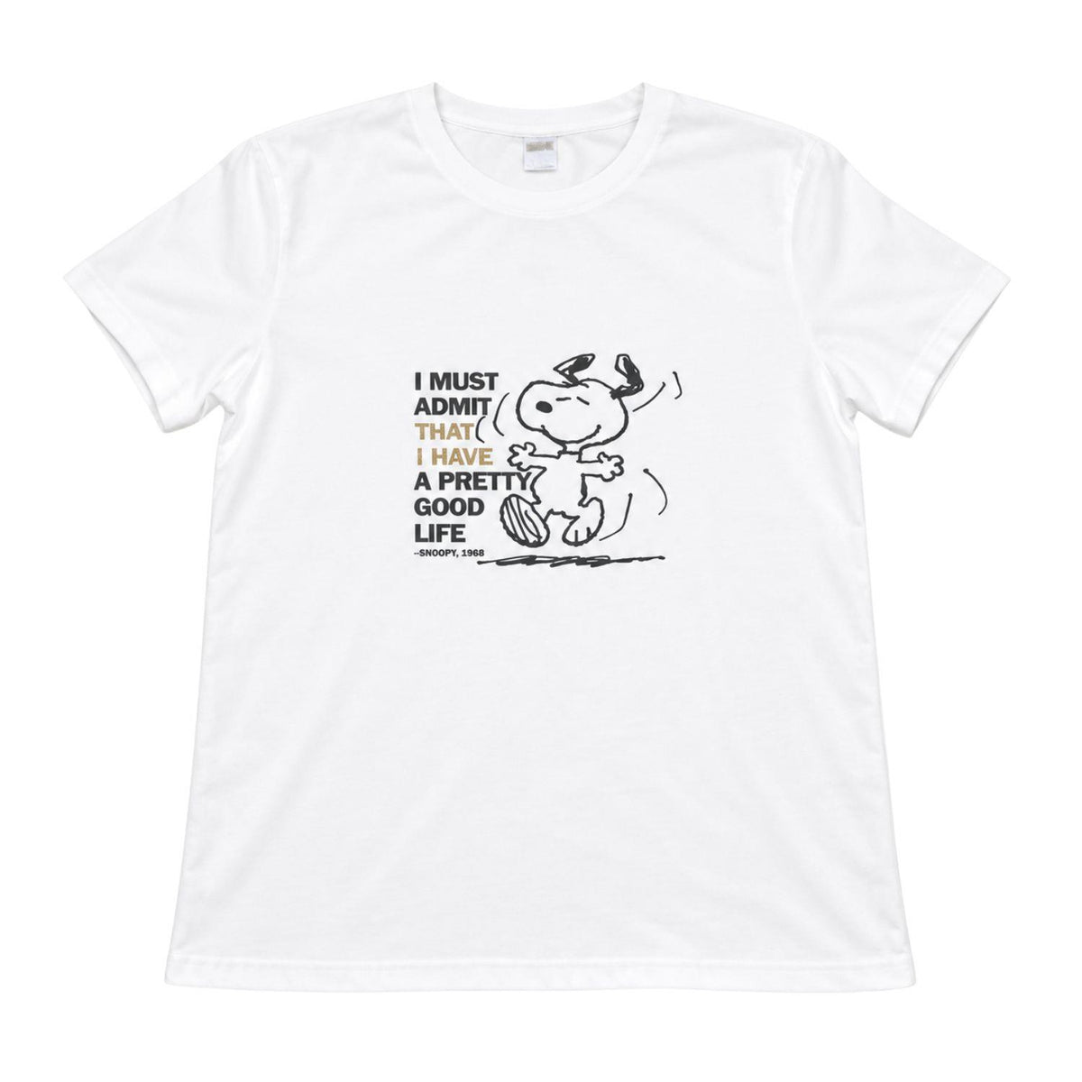 Women's Snoopy Short Sleeve T-Shirt 100% Cotton Size XL White